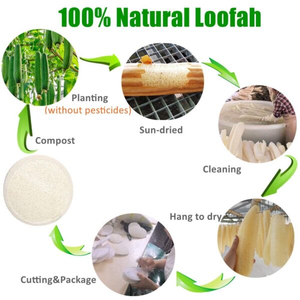raw organic loofah