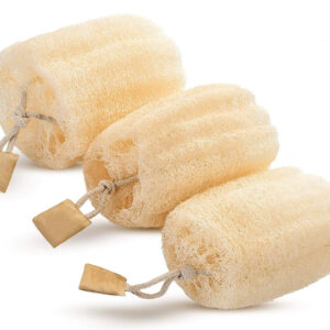 Natural Loofah Sponge Pieces With Rope