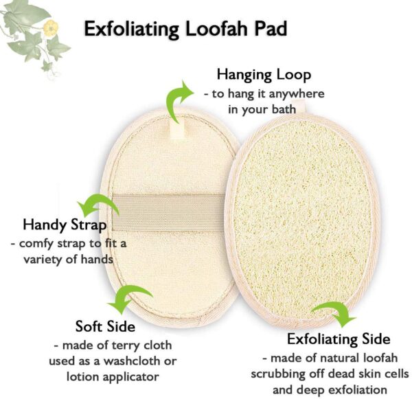 loofah bath pad